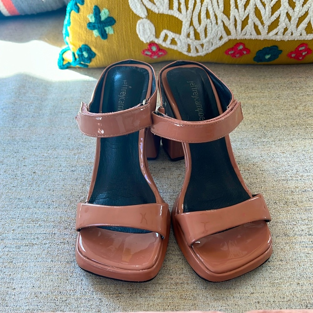 Jeffery Campbell strappy mauve heels